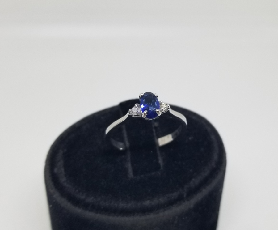 SAFİR VE PIRLANTA TAŞLI ÖZEL YAPIM YÜZÜK