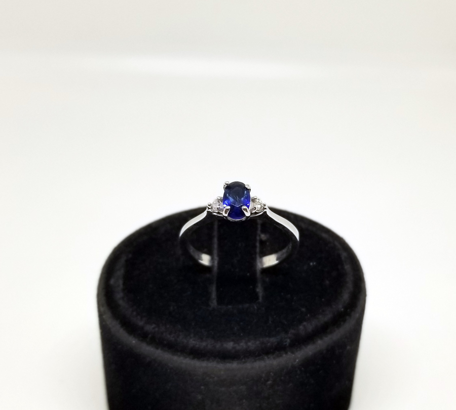 SAFİR VE PIRLANTA TAŞLI ÖZEL YAPIM YÜZÜK