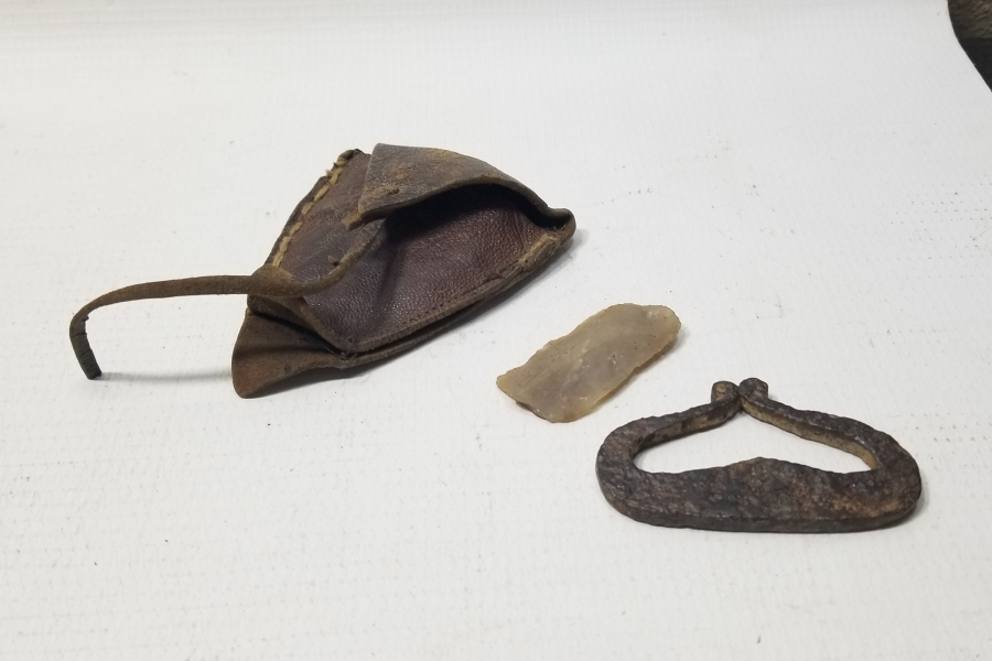 ORİJİNAL DERİ KILIFINDA OSMANLI DÖNEMİ KAV ÇAKMAĞI