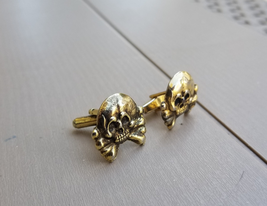 2. DÜNYA SAVAŞI DÖNEMİ ALTIN KAPLAMA NAZİ SUBAY KOL DÜĞMESİ TAKIMI