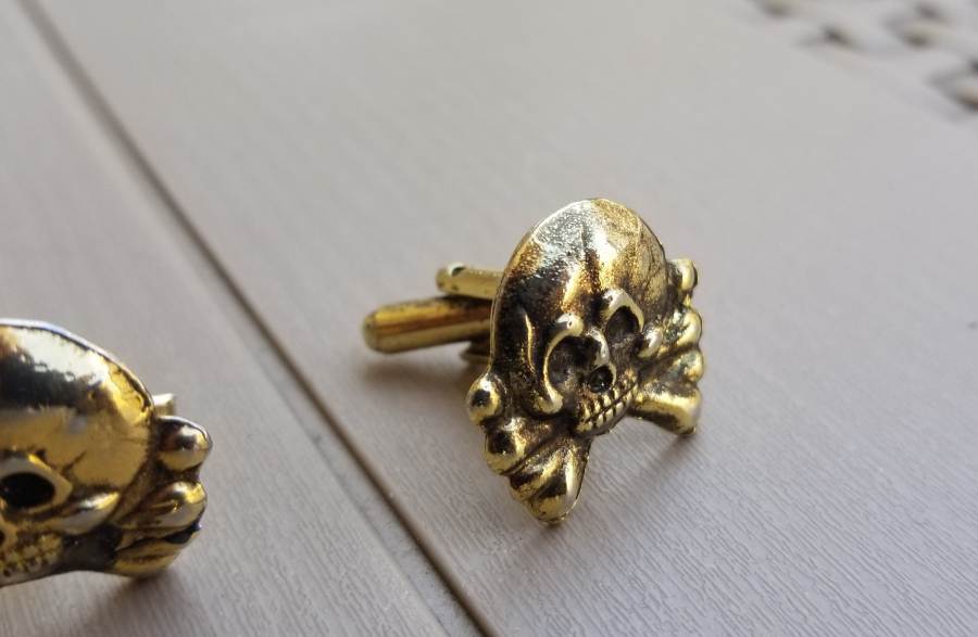 2. DÜNYA SAVAŞI DÖNEMİ ALTIN KAPLAMA NAZİ SUBAY KOL DÜĞMESİ TAKIMI