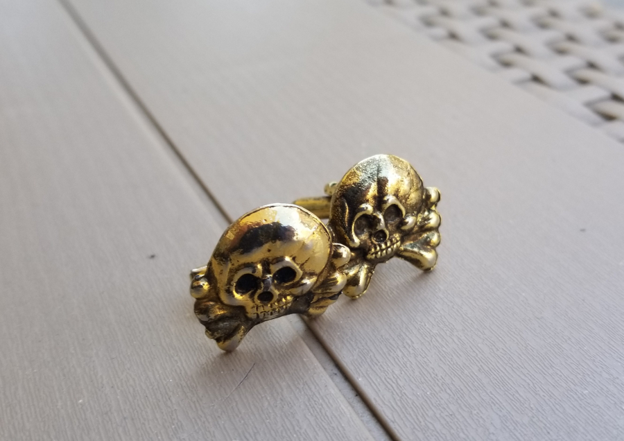 2. DÜNYA SAVAŞI DÖNEMİ ALTIN KAPLAMA NAZİ SUBAY KOL DÜĞMESİ TAKIMI