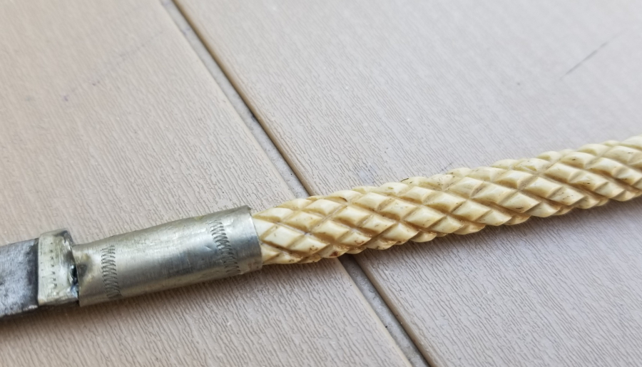 İSTİKLAL MARŞI YAZILI FİLDİŞİ SAPLI VE OSMANLICA YAZILI NADİR KAMA