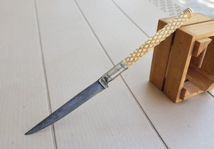 İSTİKLAL MARŞI YAZILI FİLDİŞİ SAPLI VE OSMANLICA YAZILI NADİR KAMA