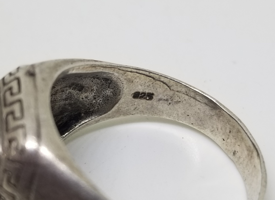 SİYAH AKİK TAŞLI ÖZEL YAPIM GÜMÜŞ YÜZÜK