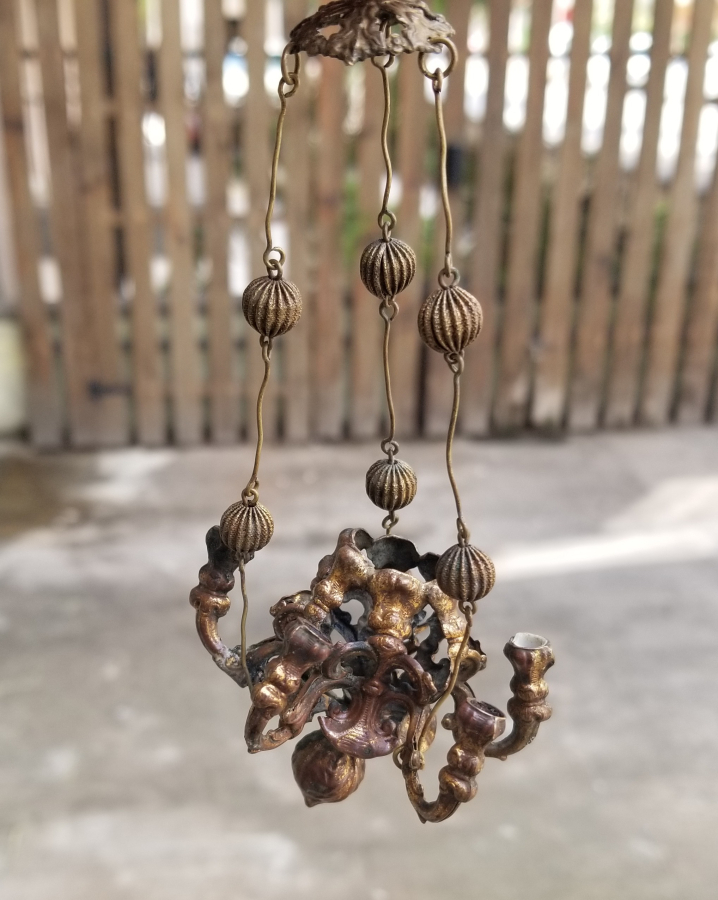 ÜZERİ TOMBAK İŞÇİLİKLİ OSMANLI DÖNEMİ NADİR KANDİL