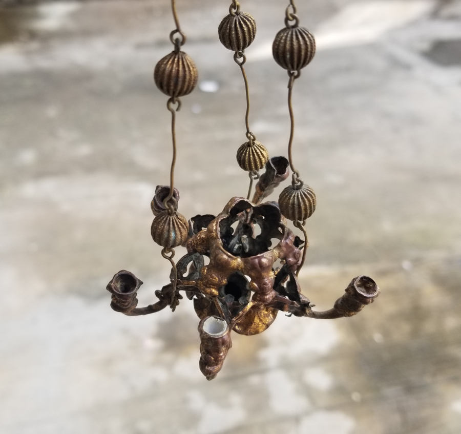 ÜZERİ TOMBAK İŞÇİLİKLİ OSMANLI DÖNEMİ NADİR KANDİL