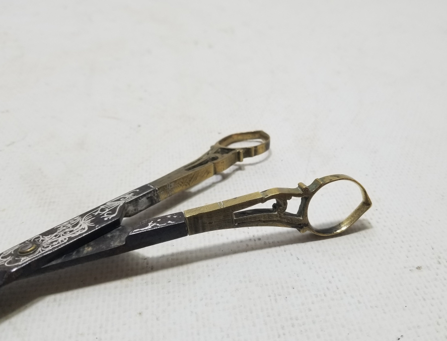 GÜMÜŞ ÇAKMA İŞÇİLİKLİ OSMANLI DÖNEMİ NADİR HATTAT MAKASI