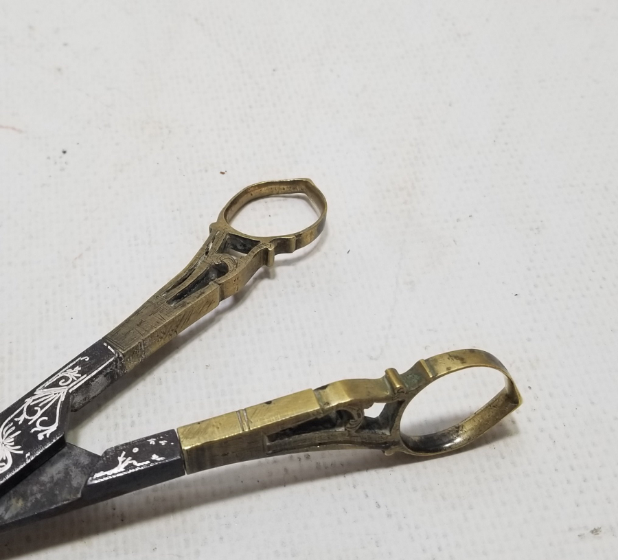 GÜMÜŞ ÇAKMA İŞÇİLİKLİ OSMANLI DÖNEMİ NADİR HATTAT MAKASI