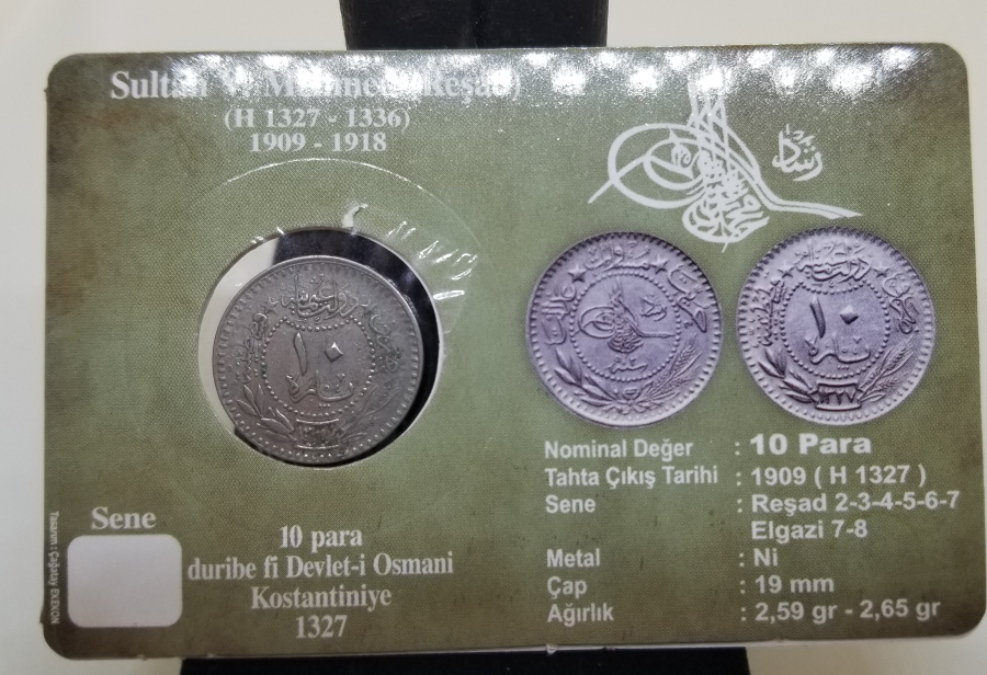 MEHMED REŞAD HAN DÖNEMİ KAPAMASINDA NİKEL 10 PARA