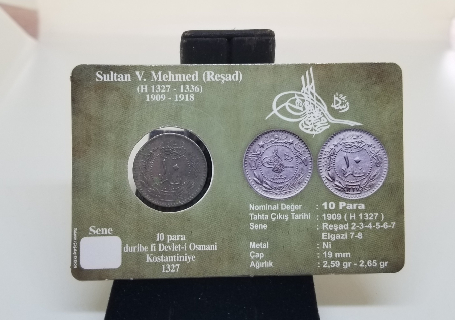 MEHMED REŞAD HAN DÖNEMİ KAPAMASINDA NİKEL 10 PARA