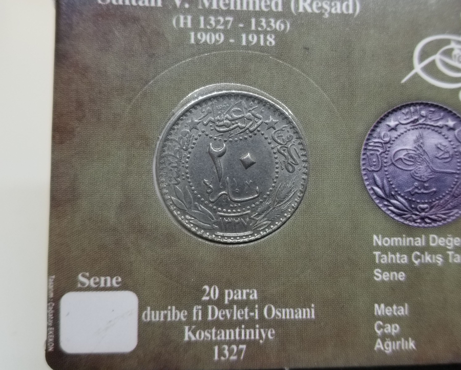 MEHMED REŞAD HAN DÖNEMİ KAPAMASINDA NİKEL 20 PARA