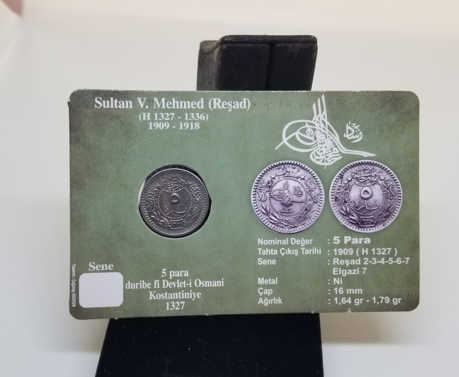 MEHMED REŞAD HAN DÖNEMİ KAPAMASINDA NİKEL 5 PARA