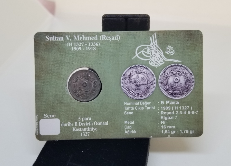 MEHMED REŞAD HAN DÖNEMİ KAPAMASINDA NİKEL 5 PARA