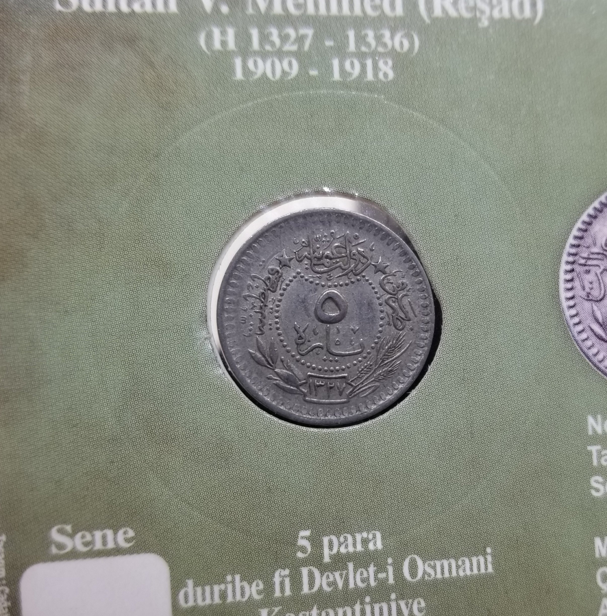 MEHMED REŞAD HAN DÖNEMİ KAPAMASINDA NİKEL 5 PARA