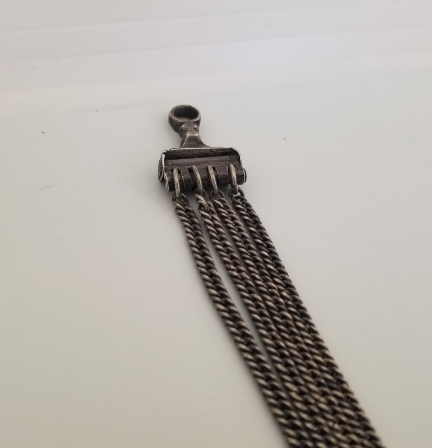 OSMANLI DÖNEMİ TUĞRALI NADİR BOYDA PRİOR CEP SAATLERİ İÇİN ÖZEL YAPILMIŞ GÜMÜŞ KÖSTEK SALLAMASI