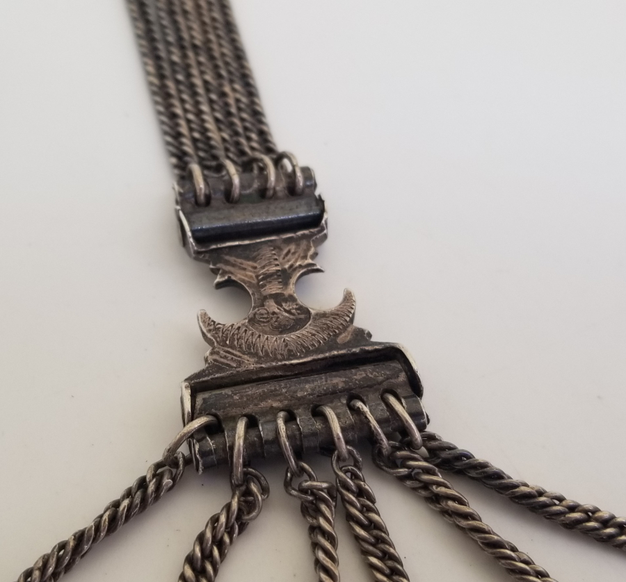 OSMANLI DÖNEMİ TUĞRALI NADİR BOYDA PRİOR CEP SAATLERİ İÇİN ÖZEL YAPILMIŞ GÜMÜŞ KÖSTEK SALLAMASI