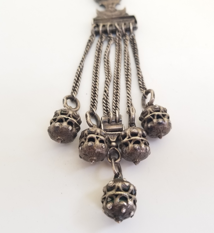 OSMANLI DÖNEMİ TUĞRALI NADİR BOYDA PRİOR CEP SAATLERİ İÇİN ÖZEL YAPILMIŞ GÜMÜŞ KÖSTEK SALLAMASI