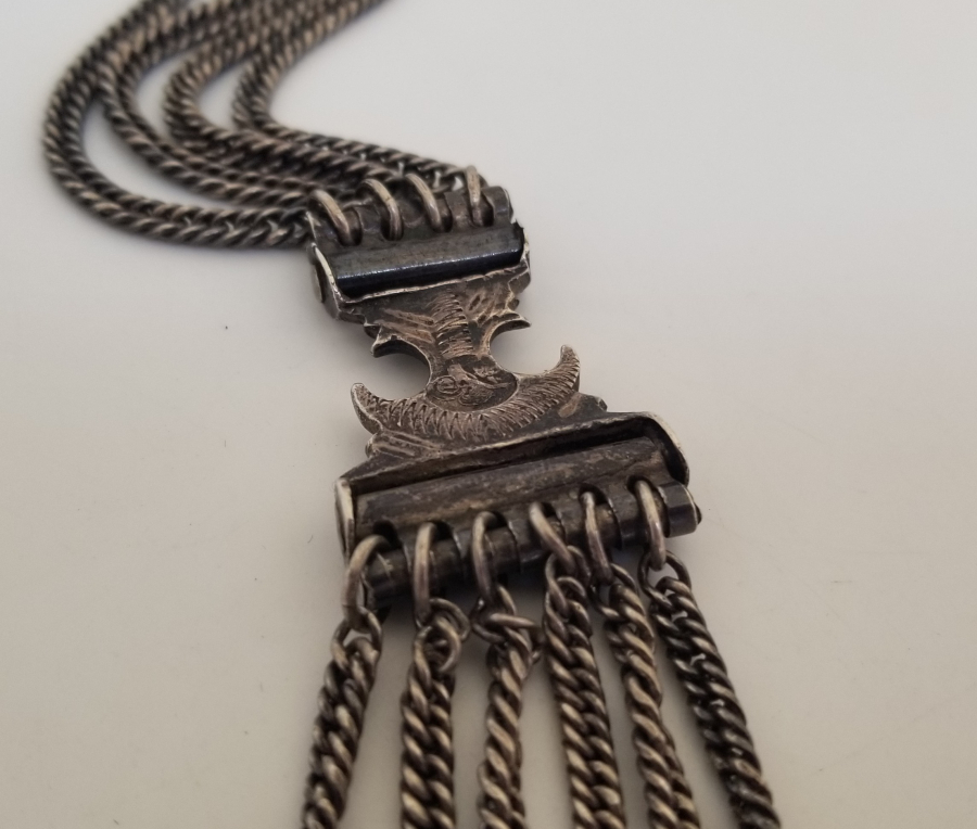 OSMANLI DÖNEMİ TUĞRALI NADİR BOYDA PRİOR CEP SAATLERİ İÇİN ÖZEL YAPILMIŞ GÜMÜŞ KÖSTEK SALLAMASI