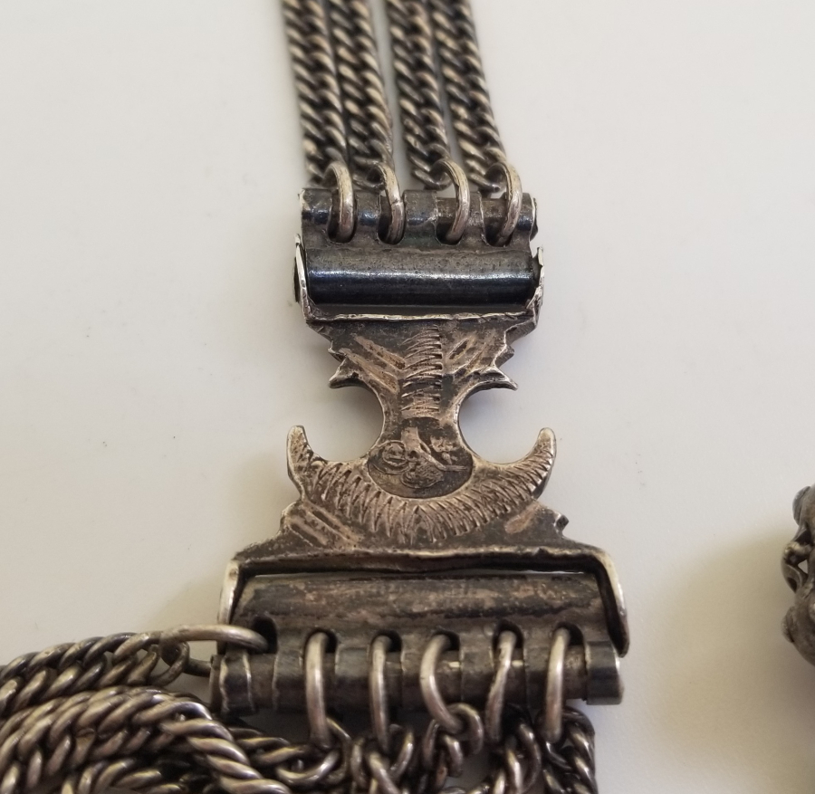 OSMANLI DÖNEMİ TUĞRALI NADİR BOYDA PRİOR CEP SAATLERİ İÇİN ÖZEL YAPILMIŞ GÜMÜŞ KÖSTEK SALLAMASI