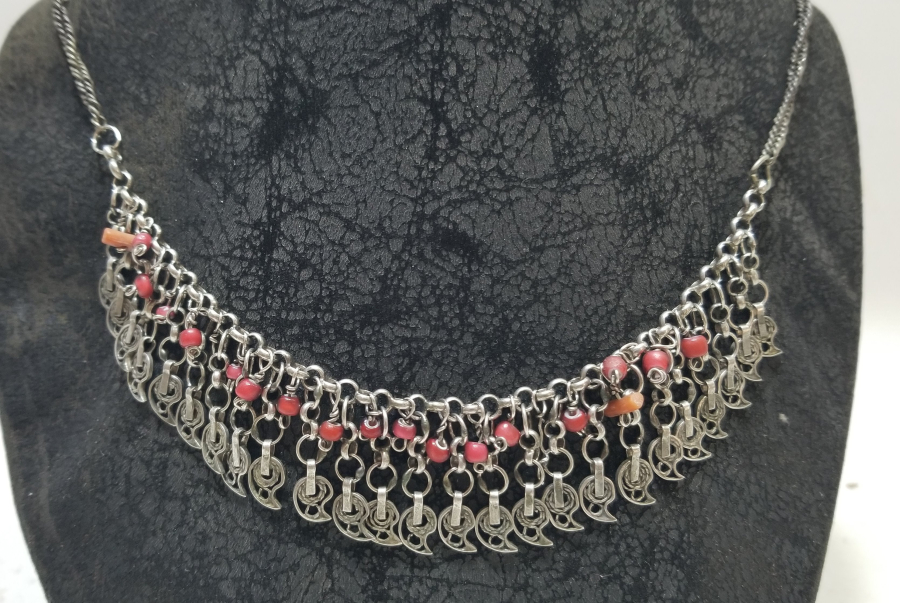 TELKARİ İŞÇİLİKLİ OSMANLI DÖNEMİ NADİR ERMENİ GÜMÜŞ GERDANLIK