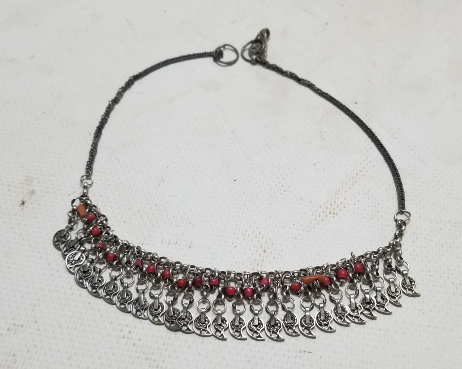 TELKARİ İŞÇİLİKLİ OSMANLI DÖNEMİ NADİR ERMENİ GÜMÜŞ GERDANLIK