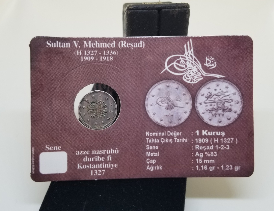 SULTAN MEHMET REŞAD DÖNEMİ GÜMÜŞ 1 KURUŞ MECİDİYE