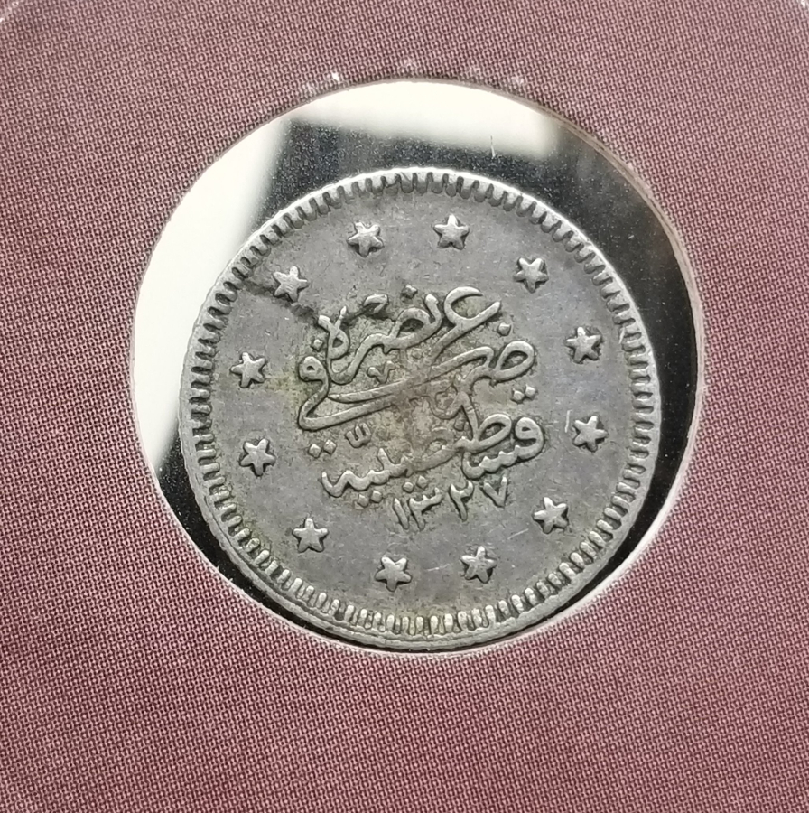 SULTAN MEHMET REŞAD DÖNEMİ GÜMÜŞ 1 KURUŞ MECİDİYE