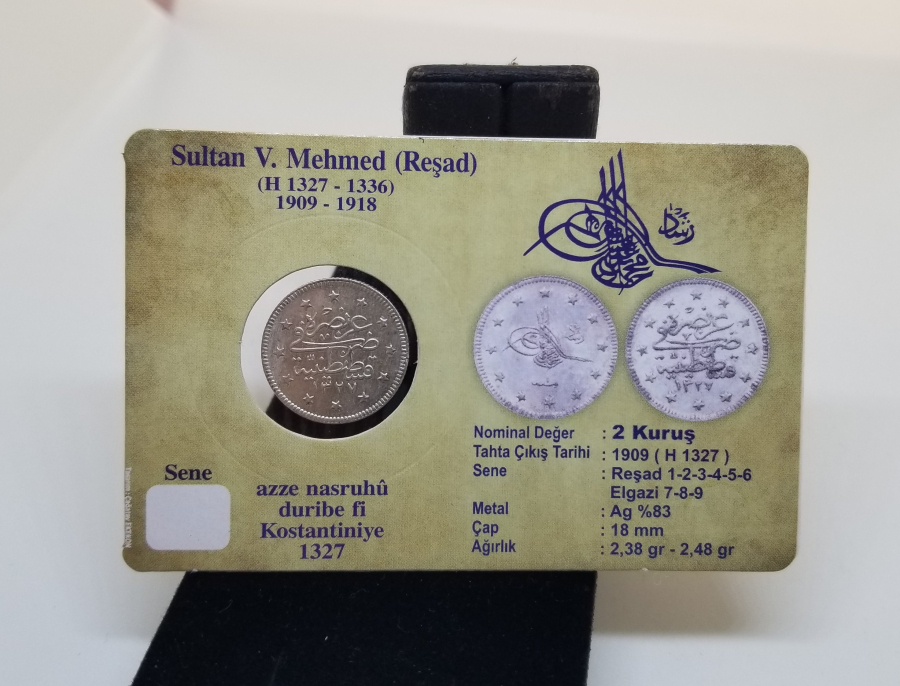 SULTAN MEHMET REŞAD HAN DÖNEMİ GÜMÜŞ 2 KURUŞ MECİDİYE