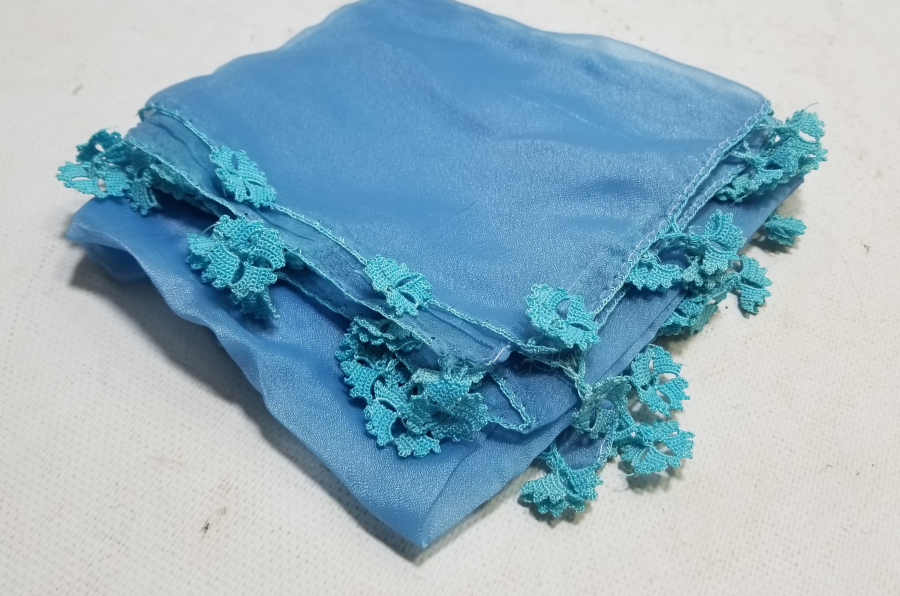 OSMANLI DÖNEMİ İĞNE OYALI İPEK GELİN BAŞI KREP