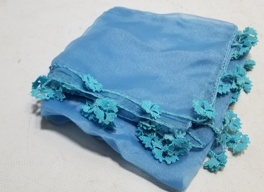 OSMANLI DÖNEMİ İĞNE OYALI İPEK GELİN BAŞI KREP