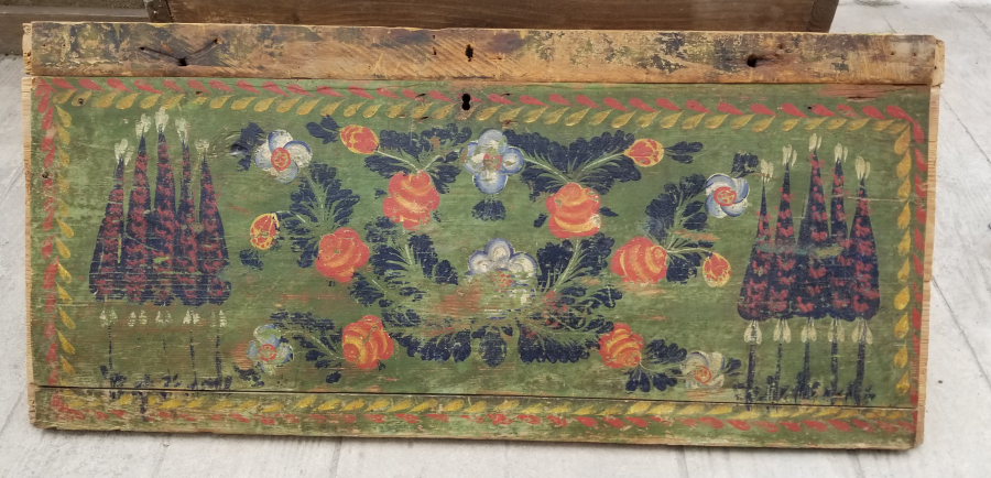 OSMANLI DÖNEMİ KÖK BOYALI SELVİLİ TOKAT SANDIK KAPAĞI