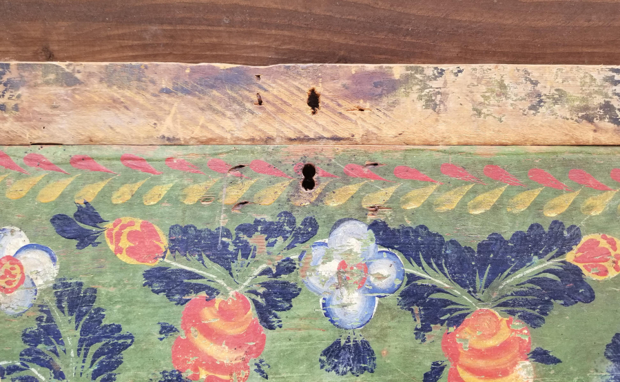 OSMANLI DÖNEMİ KÖK BOYALI SELVİLİ TOKAT SANDIK KAPAĞI