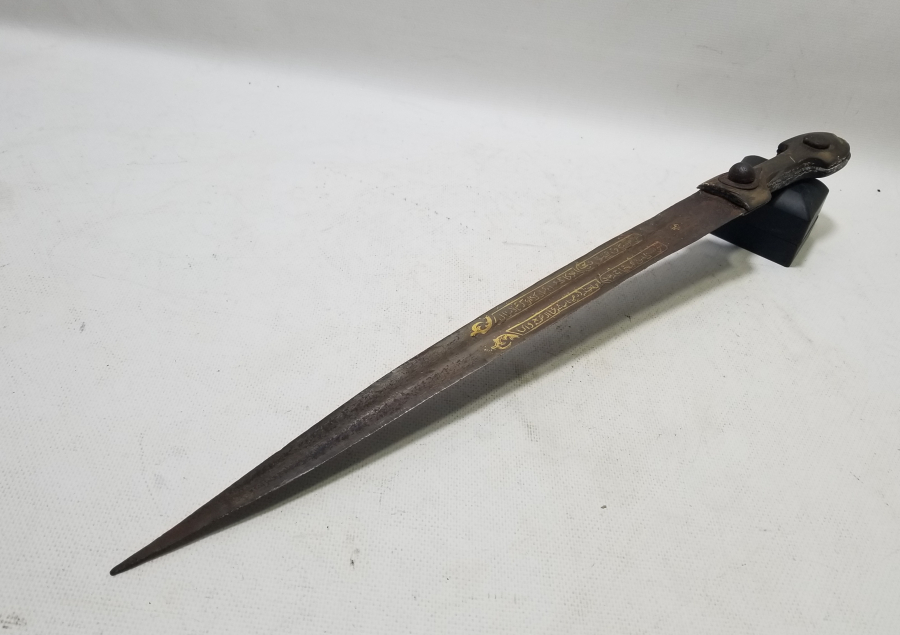 ALTIN ÇAKMA İŞÇİLİKLİ NADİR TİPTE OSMANLI DÖNEMİ ÇERKES KAMASI