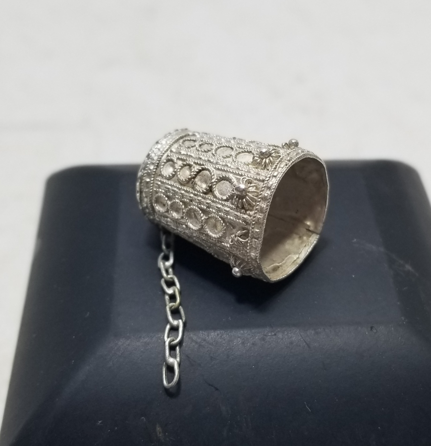 GÜHERZE İŞÇİLİKLİ OSMANLI DÖNEMİ GÜMÜŞ TERZİ YÜKSÜĞÜ