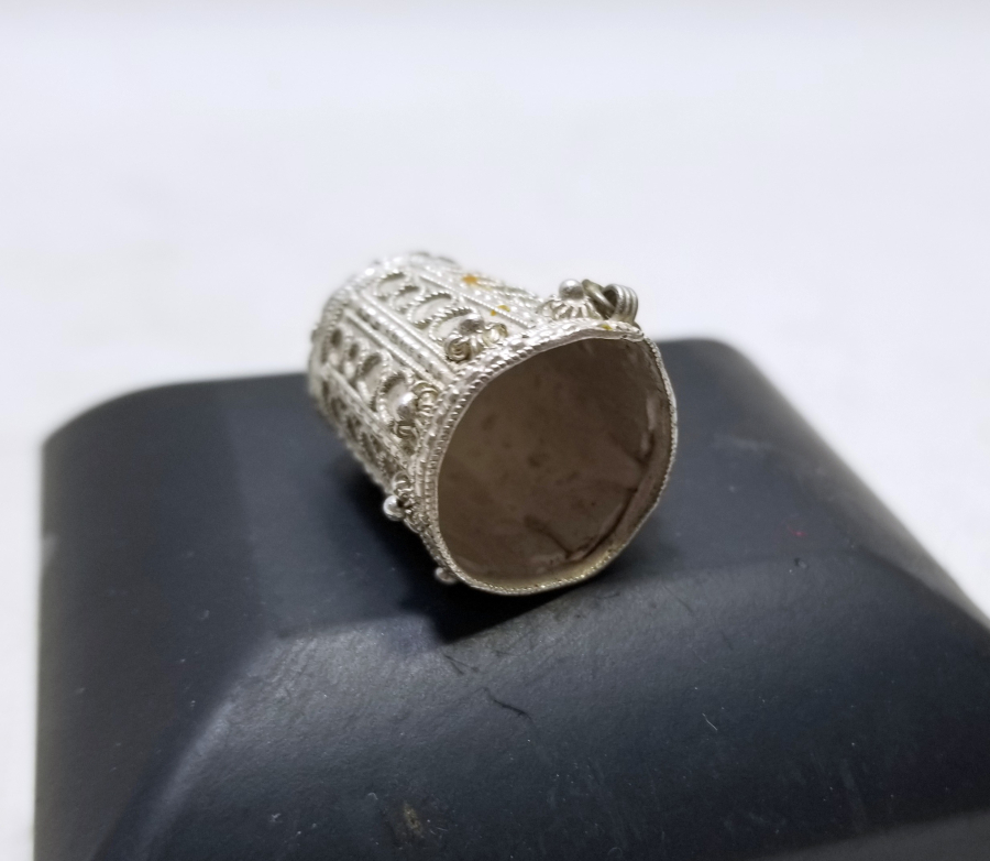 GÜHERZE İŞÇİLİKLİ OSMANLI DÖNEMİ GÜMÜŞ TERZİ YÜKSÜĞÜ