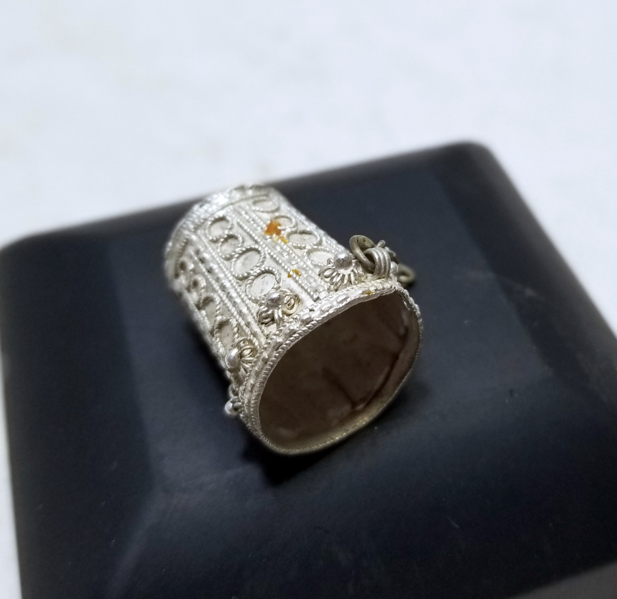 GÜHERZE İŞÇİLİKLİ OSMANLI DÖNEMİ GÜMÜŞ TERZİ YÜKSÜĞÜ