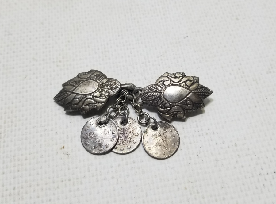 OSMANLI DÖNEMİ NADİR TİPTE GÜMÜŞ KAFTAN DÜĞMESİ