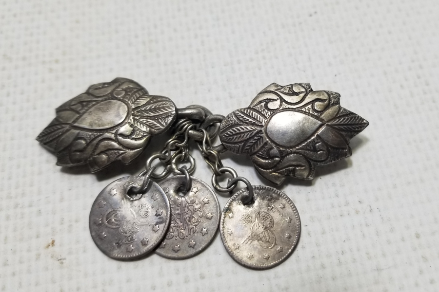 OSMANLI DÖNEMİ NADİR TİPTE GÜMÜŞ KAFTAN DÜĞMESİ