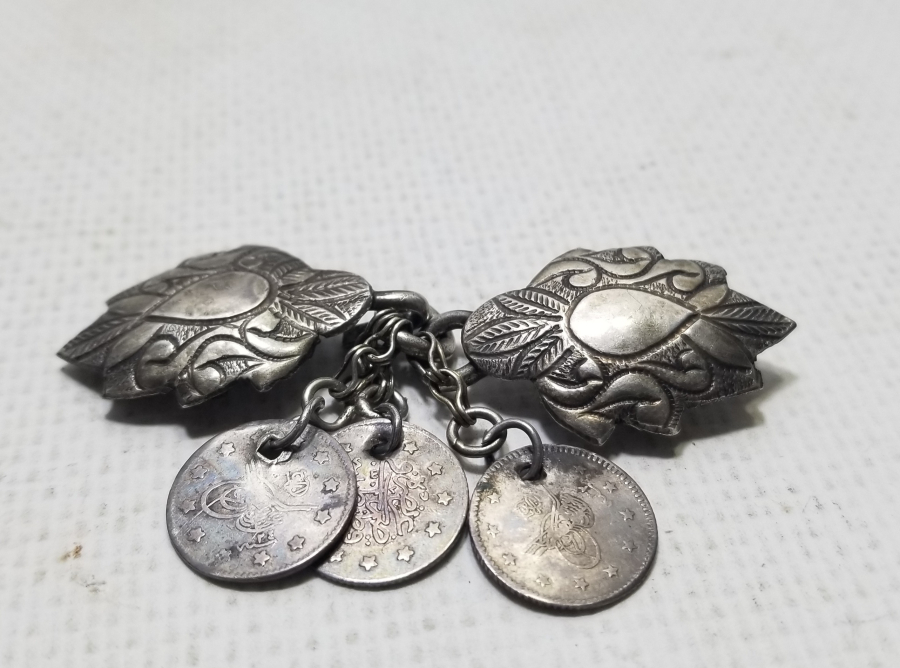 OSMANLI DÖNEMİ NADİR TİPTE GÜMÜŞ KAFTAN DÜĞMESİ