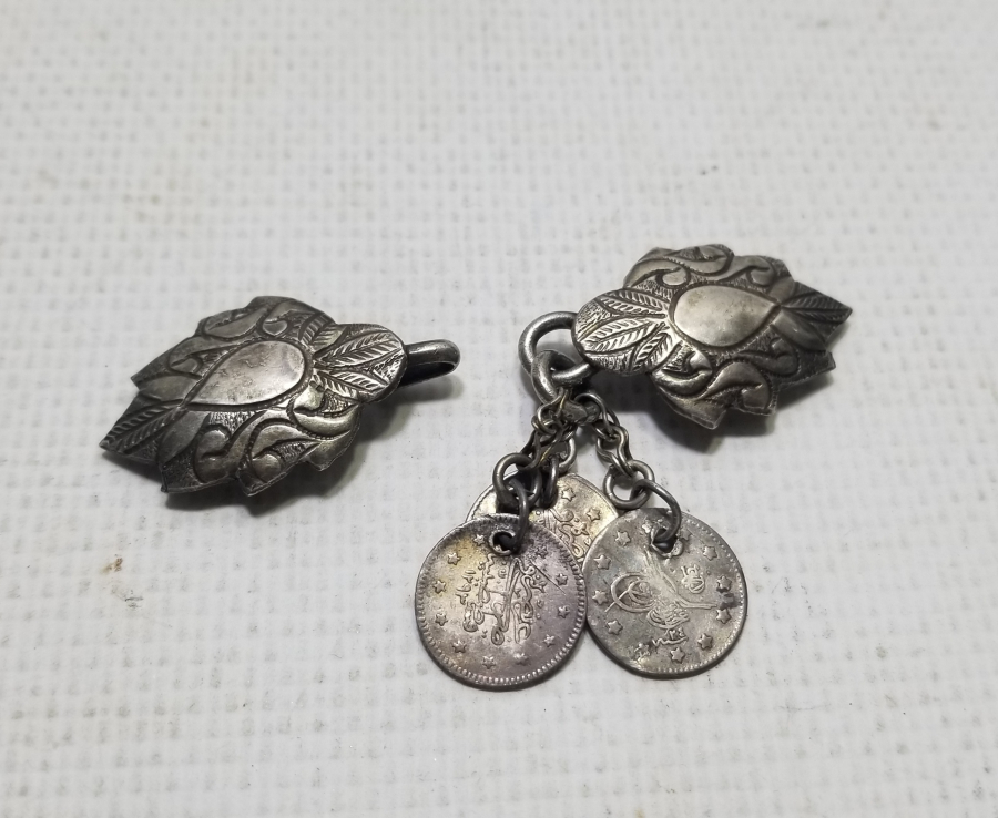 OSMANLI DÖNEMİ NADİR TİPTE GÜMÜŞ KAFTAN DÜĞMESİ