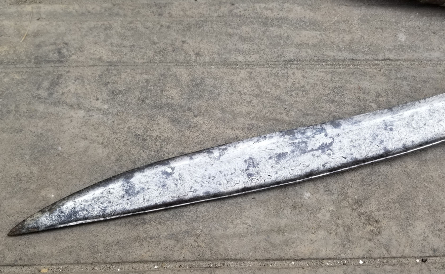 ORİJİNAL KININDA İKİ YÜZÜ GÜMÜŞ ÇAKMA İŞÇİLİKLİ YENİÇERİ KILICI