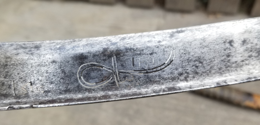 ORİJİNAL KININDA İKİ YÜZÜ GÜMÜŞ ÇAKMA İŞÇİLİKLİ YENİÇERİ KILICI