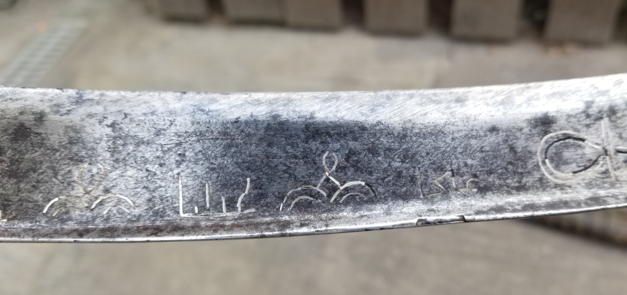 ORİJİNAL KININDA İKİ YÜZÜ GÜMÜŞ ÇAKMA İŞÇİLİKLİ YENİÇERİ KILICI