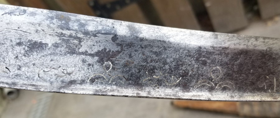 ORİJİNAL KININDA İKİ YÜZÜ GÜMÜŞ ÇAKMA İŞÇİLİKLİ YENİÇERİ KILICI