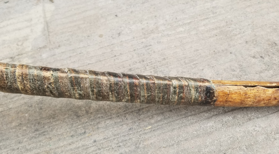 ORİJİNAL KININDA İKİ YÜZÜ GÜMÜŞ ÇAKMA İŞÇİLİKLİ YENİÇERİ KILICI