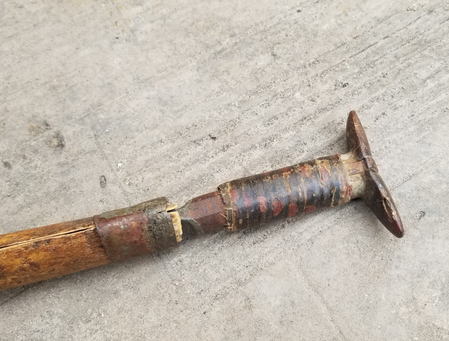 ORİJİNAL KININDA İKİ YÜZÜ GÜMÜŞ ÇAKMA İŞÇİLİKLİ YENİÇERİ KILICI