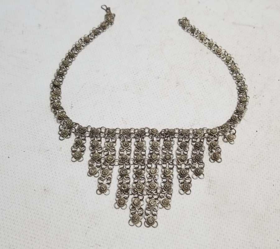 GÜHERZE İŞÇİLİKLİ YOKLUK DÖNEMİ EL YAPIMI GERDANLIK