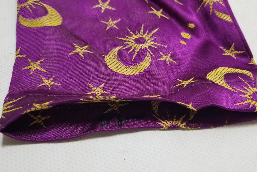 İÇİ OSMANLICA BURSA YAZILI AY YILDIZ FİGÜRLÜ NADİR İPEK KESE