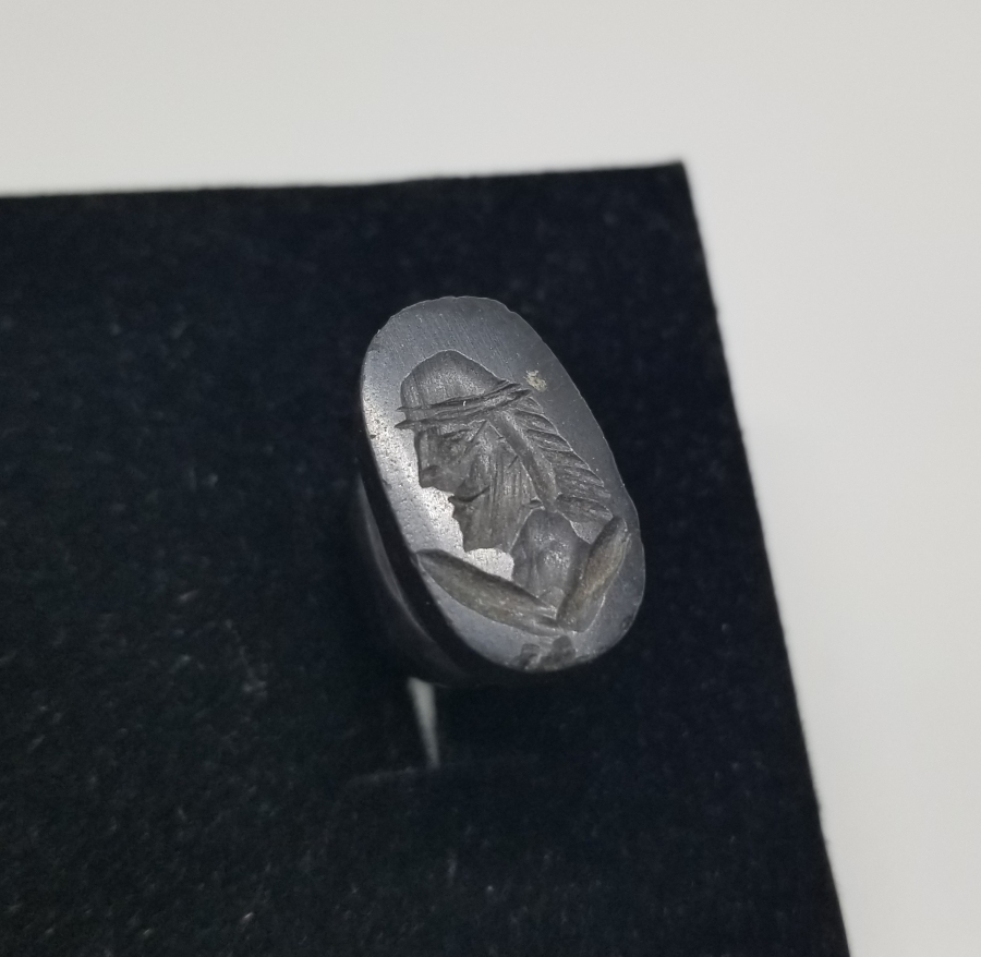 1900 BAŞLARI AVRUPA YAPIMI ÜZERİNDE BİR SOYLUNUN PORTRESİ BULUNAN ÇOK NADİR MUM MÜHRÜ